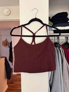 Beyond Yoga Maroon Strappy Crop Tank Top